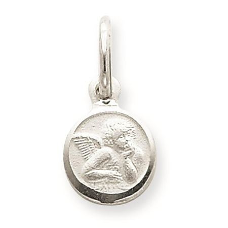 Angel Solid & Polished Charm Pendant 17mmx10mm 925 Sterling Silver