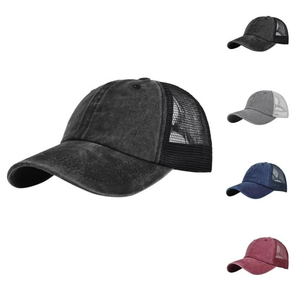 Mens Fitted Baseball Caps Vintage Trucker Hat Snapback Adjustable Sports Fan Baseball Hat for Golf Tennis Cycling Fishing Outdoor Wear