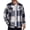 Blue, variant on COOFANDY Mens Flannel Shirts Long Sleeve Casual Button Down Shirts Fleece Plaid Shirt Jackets