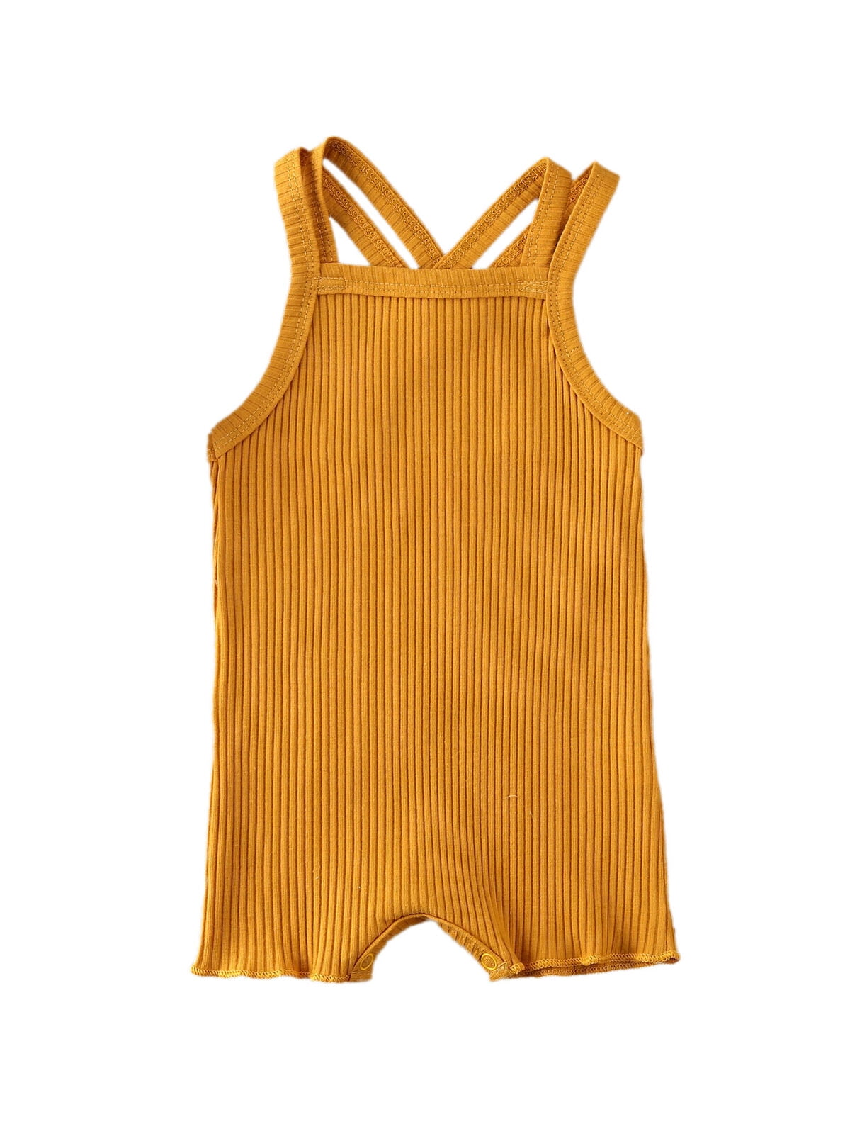 FOECBIR Yellow Horse Baby Sleeveless Bodysuit Umpsuit Cotton for Unisex Baby
