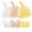 Pink;Light Yellow;White, variant on Hotiary 0-6M Infant Soft Warm Newborn Hat with Scratch Mitten Set Unisex Baby Solid Color Knot Beanie Hats and Mittens