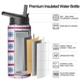 thumbnail image 2 of Christmas 18 oz Insulated Stainless Steel Water Bottle with Straw & Cleaning Brush , Leakproof, BPA-Free, 304 Stainless Steel, Wide Mouth, Travel Mug for Car, Gym, Office, 2 of 5