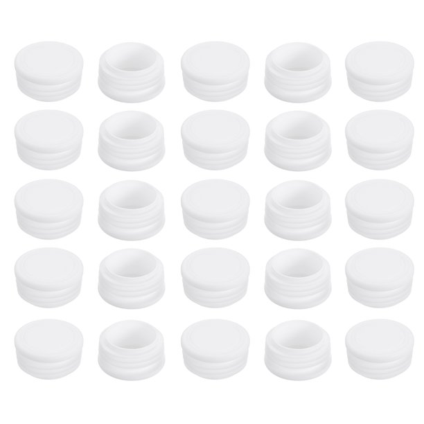 Uxcell 25 Pack Tapón de Agujero de Plástico, 1 1/2"(38mm) OD Tapa de Tubo Redonda que se Ajusta a Agujeros de 34-36.8mm para Patas de Muebles de Metal, Sillas, Mesas, Blanco