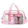 thumbnail image 1 of Bolso de mano transparente, bolsa de tipo para compras, desplazamientos diarios, viajes de negocios y otros viajes. Rosa, 1 of 8