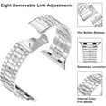 thumbnail image 4 of Fitlink Ultra Thin Metal Wristband Strap for Apple Watch 38/40/41/42/44/45mm, Compatible with Apple Watch Series 7/6/5/4/3/2/1/SE((Silver-38/40/41mm), 4 of 7