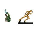 thumbnail image 1 of Figura de escritorio,Estante de estatua de pavo real para escritorio,decoración del hogar,Estatua del corredor,Estatua de corredor Escultura de arte abstracto Figura,Estatua de personaje para, 1 of 8