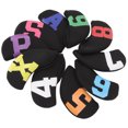 thumbnail image 4 of Club Head Cover, Universal Sizes Fit  Iron Head Cover Anti Scratch 10pcs Waterproof  For  Lovers For  Competition Black, 4 of 8