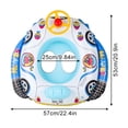 thumbnail image 2 of WUSUOWEI 1PC Inflatable Car Shape Pool Float,Float Ring,Leg Openings Design Swimming Float Seat,Car Boat,Pool Floats with Steering Wheel and Backrest,Cute Car Pool Toys,Water Support for Party, 2 of 8