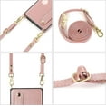 thumbnail image 4 of for iPhone 15 Pro Max Case with Card Holder for Women, Phone Case Crossbody with Wrist Strap & Removable Adjustable Shoulder Lanyard Cover for iPhone 15 Pro Max KB Rose, 4 of 18