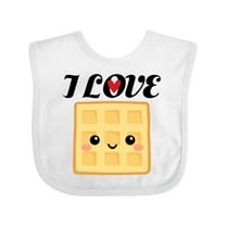 Inktastic Waffle Lover I Love Waffles Boys or Girls Baby Bib