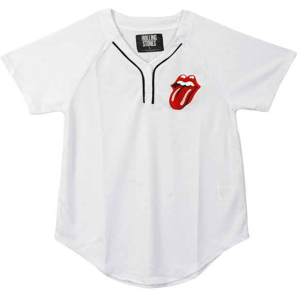 Rolling Stones - Rolling Stones Baseball Jersey Junior Top White - Walmart.com - Walmart.com