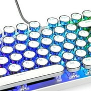 1 Set 108 Keys Crystal Round Keycap Set for Mechanical Keyboards Gaming white