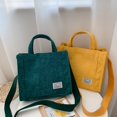 thumbnail image 3 of Sac Fourre-Tout Décontracté en Velours Côtelé pour Femmes, Sac d'Épaule, Art Rétro, Toile, Sacs Bandoulière pour Femmes 2022, Sacs à Main en Coton à Fermeture Éclair, 3 of 5