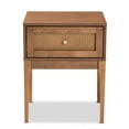thumbnail image 4 of Baxton Studio Ramiel Mid-Century Modern Ash Walnut Finished Wood and Rattan 1-Drawer Nightstand, 4 of 10
