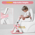 thumbnail image 6 of COOSEYA Potty Training Seat , Potty Training Toilet for Kids , Toddler Toilet Seat with Ladder, Children 12+ Months(Bear/Pink), 6 of 9