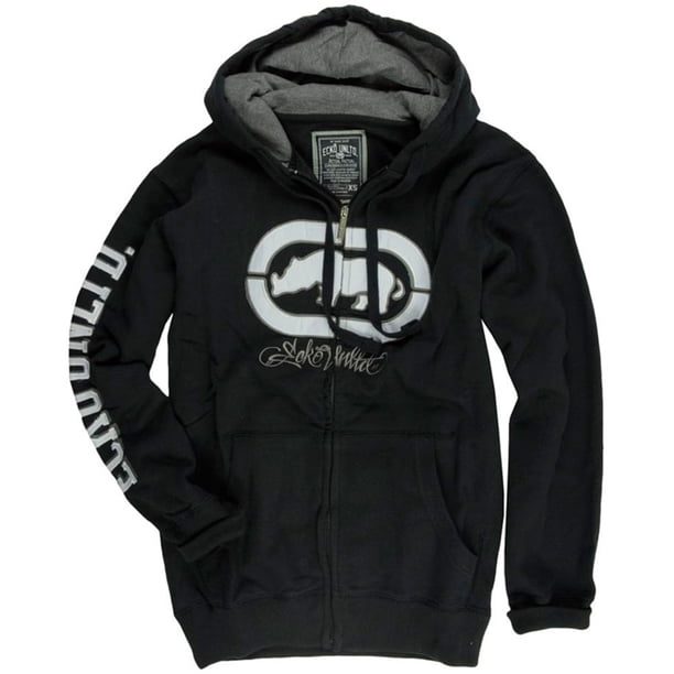 Ecko Unltd. Sudadera con capucha y cremallera completa para hombre Cross Country, negra, pequeña Ecko Unltd. Sudadera