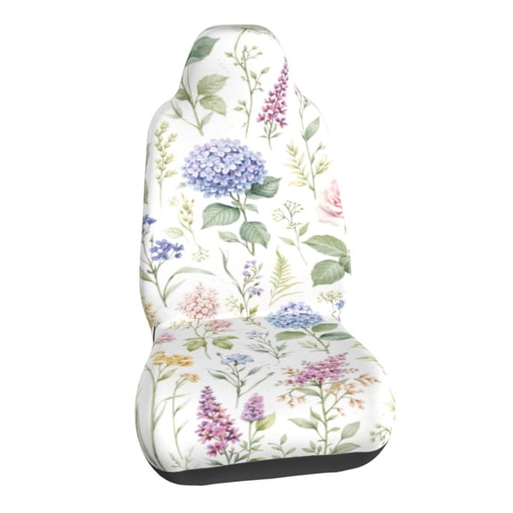 Botanical Floral Car Seat Covers Stretch Car Seat Protectors Universal Fit