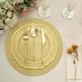 thumbnail image 5 of Efavormart 20 Pack | 13" Gold Glitter Round Paper Table Placemats, Disposable Dining Table Mats - 210 GSM, 5 of 11