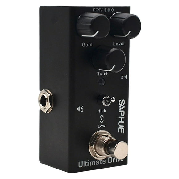 Pedal de guitarra Yuyangstore Pedal de bajo 9V DC con carcasa de metal