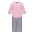 thumbnail image 6 of Women's Pajama Set 3/4 Sleeve Tops with Chest Cushion & 3/4 Length Pants 100% Cotton Sleepwear Casual Comfortable Soft Nightwear, 6 of 6