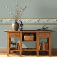 thumbnail image 2 of Chesapeake Vandalia Sky Songbird Border Prepasted Non Woven Blend Wallpaper, 6.5-in by 15-ft, 8.1 sq. ft., 2 of 2