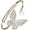 Silver, variant on Crystal Butterfly Pearl Bracelet Bangle for Women