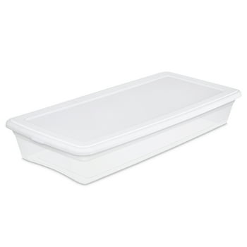 Sterilite 41-Quart (39 L) Storage Box, Walmart White