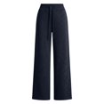 thumbnail image 6 of Womens Wide Leg Sweatpants Fall Y2K Low Rise Drawstring Baggy Sweatpants Athletic Joggers for Running,Yoga,Lounge Pants Navy 2XL, 6 of 6