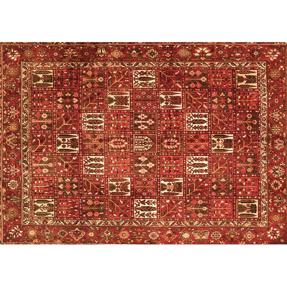 Ahgly Company Indoor Rectangle Persian Orange Traditional Area Rugs, 4' x 6'