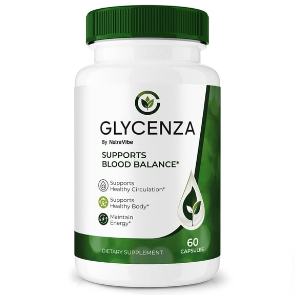 Glycenza Capsules - Official Glycenza Pills to Maintain Overall Health, All Natural Blood Formula For Healthy and Stable Levels, Glycenza Review (60 Capsules)