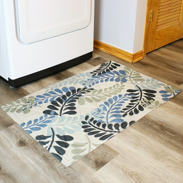 Sunnydaze Indoor Rubber and Polyester Decorative Kitchen Laundry Room Floor Mat Rug 23" x 35