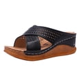 thumbnail image 2 of Babysbule Women's High Heels, Women's Fashion Casual Slip On High Heels Thick Platforms Shoes Outdoor Slippers, 2 of 8