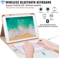 thumbnail image 3 of C INVERTER Keyboard case for iPad 9.7 Inch Air 2, iPad 5th/iPad 6th Generation (2017/2018) Case with Keyboard Detachable,7 Color Wireless Backlit Keyboard,Smart Folio Cover with Pencil Holder(Pink), 3 of 11
