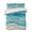 Turquoise, variant on Green Coastal Summer Quilt Set Twin Size, Soft Microfiber Quilted Bedding Set with 2 Pillow Shams, Summer Beach Nautical Abstract Art Lightweight All Season Bedspread Coverlet for Bedroom 68"x86"