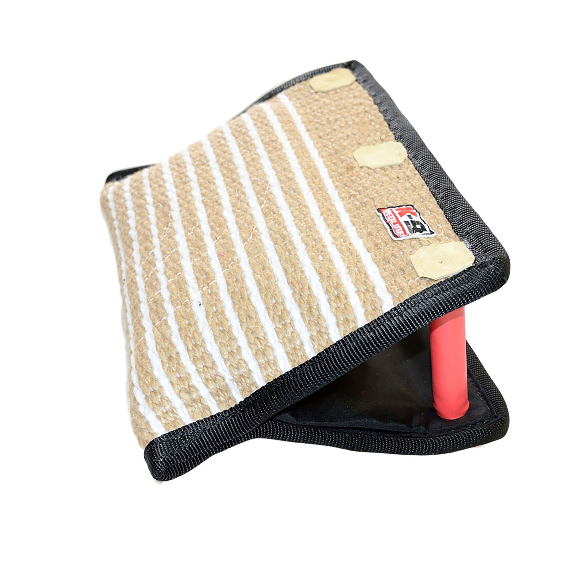 3 Handle Targeting jute bite Wedge Dog Tug Toy RedLine k9