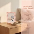 thumbnail image 5 of REGALWOVEN Beaded Resin Picture Frame with Glass, Elegant Pearl Border Photo Frame for Tabletop Display & Wall Mounting, Set of 1 Pink 4" x 6", 5 of 6