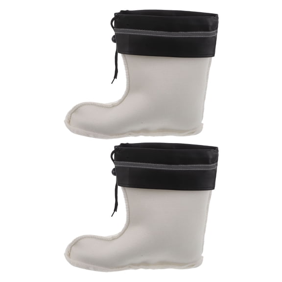 ETEREAUTY 1 Pair Thick White Boot Liner Socks with Plush Inner Lining for Cold Weather and Rain Boots Comfort