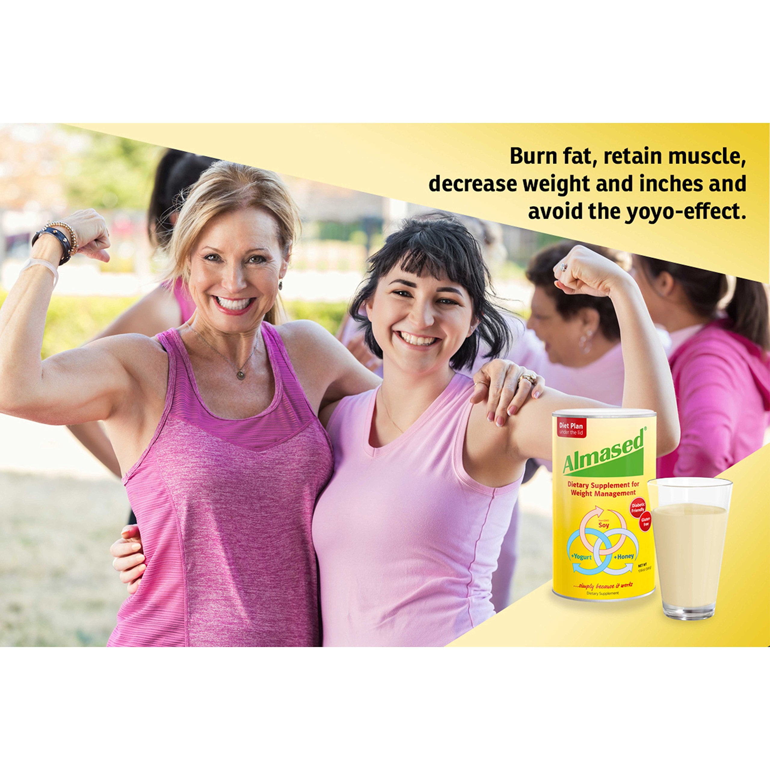 Almased Meal Replacement Shakes -Plant Based Protein Powder - Weight Loss Shake (3 Pack)