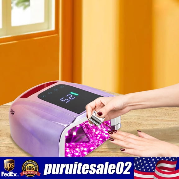Rechargeable Cordless Nail Gel Dryer Wireless Led UV Nail Lamp Nail Manicure 96W