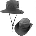 thumbnail image 1 of Escalada Sombrero de pesca de color sólido Gorra de pescador de camping de ala ancha de verano para adultos (gris), 1 of 2