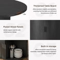 thumbnail image 5 of Hawsaiy 5-Piece Dining Table Set for 4, 47" Round Dining Table Set with 4 Upholstered Dining Chairs, Modern Farmhouse Table Set for Dining Room (Black+Dark Gray), 5 of 9