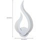 thumbnail image 5 of Luz de pared interior LED, lámpara de pared moderna de 10 W, luz nocturna montada en la pared con forma de llama, blanco cálido de 3000 K para cocina, escalera, dormitorio, pasillo, 220 V JM, 5 of 5