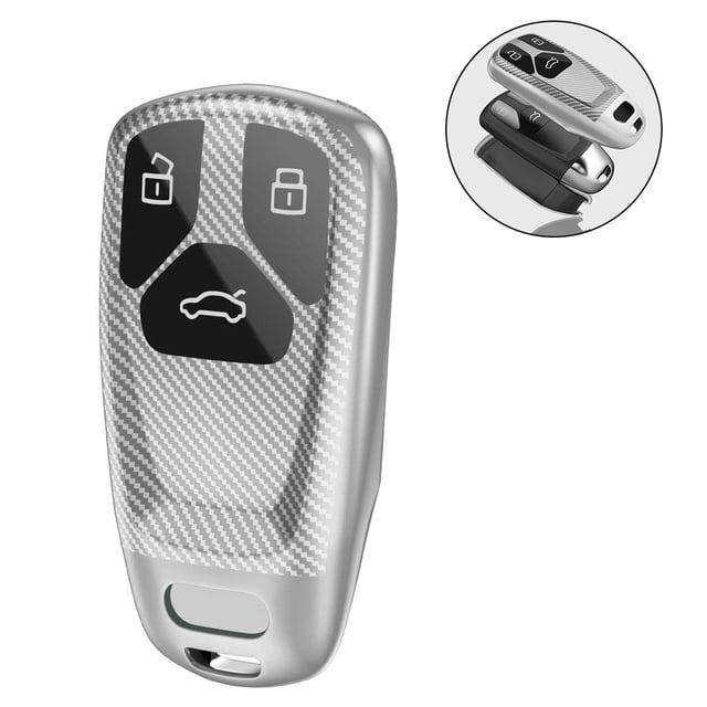 Funda protectora para llavero de Audi, funda protectora especial de TPU suave compatible con llave inteligente