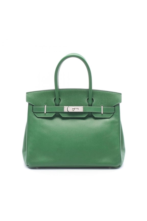Pre-Owned Hermes Birkin 30 Handbag, Leather, Veau Epsom, Women's, Green