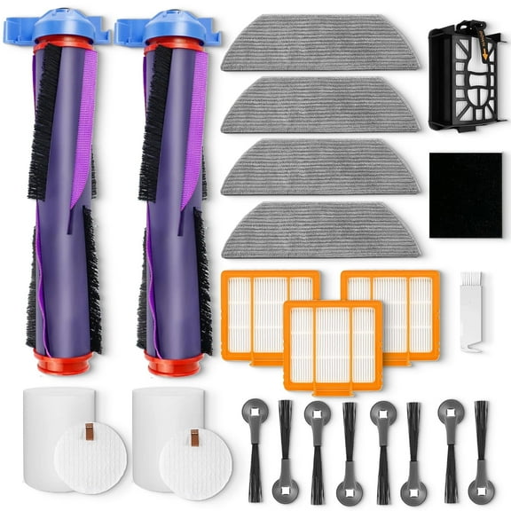 Replacement Parts for Shark AV2800ZE RV2820YE RV2820ZE AV2820S AV2820XEUS AV2820AE AV282BVEUS RV2800AE RV2800S RV2800XTUS RV2800AECA Accessories Kit with Main Brush, Mops,Filters, Side Brushes.