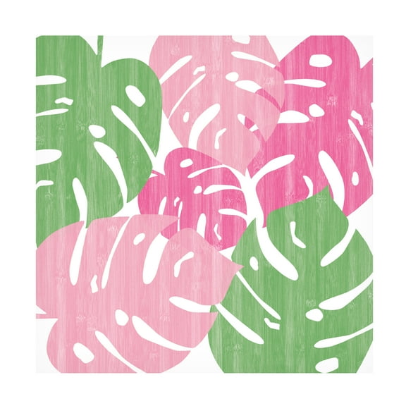 Sarah Adams 'Monstera II Hot Pink' Canvas Art