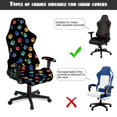 thumbnail image 6 of Xixirimido Gaming Chair Covers with Armrest Covers 4Pcs Stretch Game Computer Office Chair Slipcovers Rotating Armchair Protective Cover, Colorful Dog Paw, 6 of 8