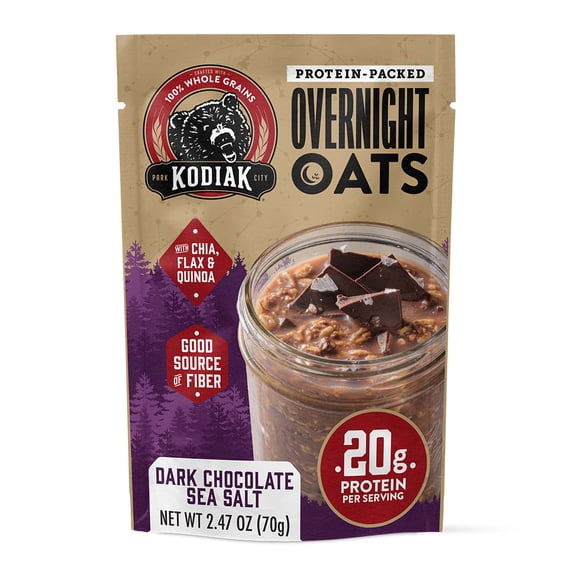 Kodiak Protein-Packed Dark Chocolate Sea Salt Overnight Oats, 2.47 oz