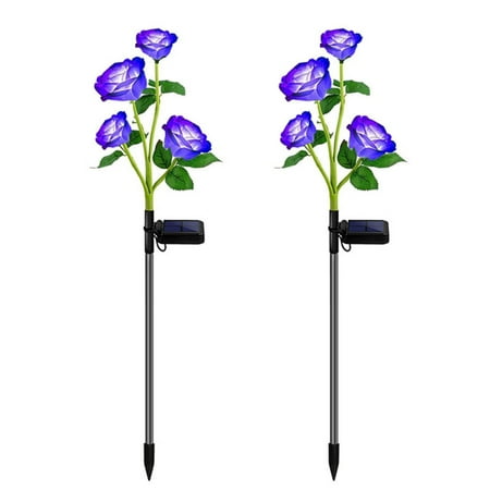 

CAKVIICA Solar Garden Lights Newest Version Solar Lights Outdoor 7 Color Changing Rose Lights For Yard Decoration Enlarged Solar Panel More Realistic Rose Flower (2 Packs)