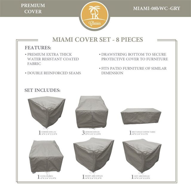 Housse de Protection MIAMI-08b en Gris